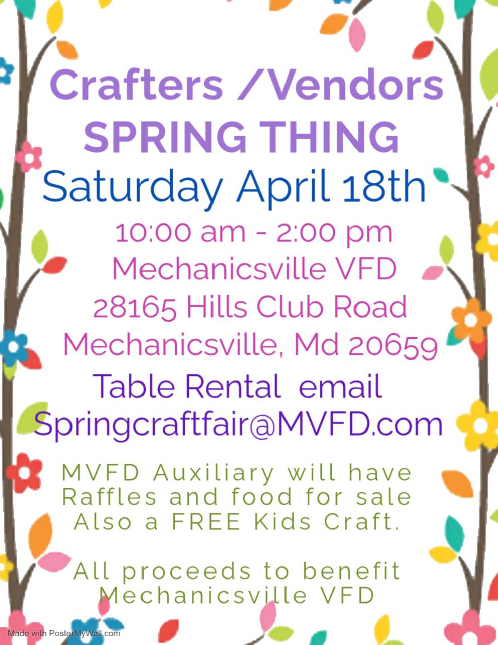 Spring Thing Vendor Fair - Mechanicsville Volunteer Fire Department