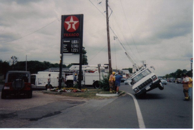 Circa 1995, gas was $1.03 a gallon for regular!! 