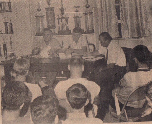 President Leo Newton conducts the business meeting at Station 2 