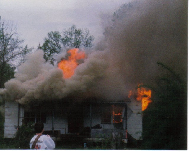1998 house burning off of Baptist Church Road where John Wayne Estates was built 