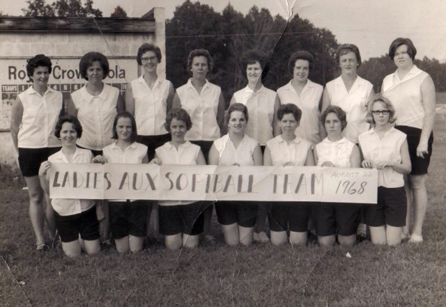 Ladies Auxiliary Softball Team in 1968