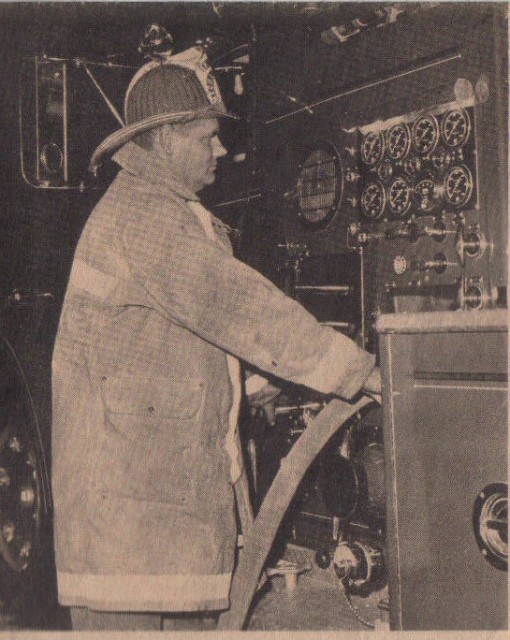 Engineer Nornie Guy at the pump on Engine 23