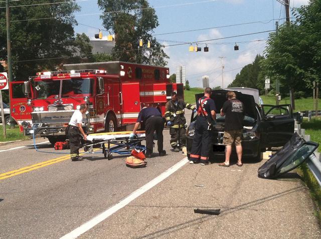 Rescue Squad 2 operating on the scene on Point Lookout Road in Morganza