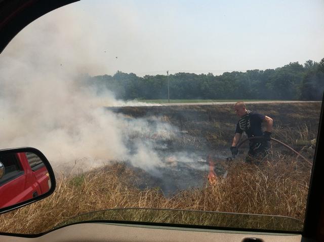 Firefighters Handle Farm Machinery and Field Fire - Mechanicsville VFD