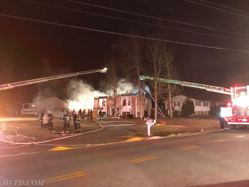 House Fire in Wicomico Shores - Mechanicsville Volunteer Fire Department