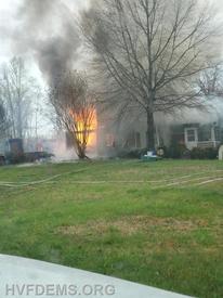 Companies responded to this working house fire in Hughesville.