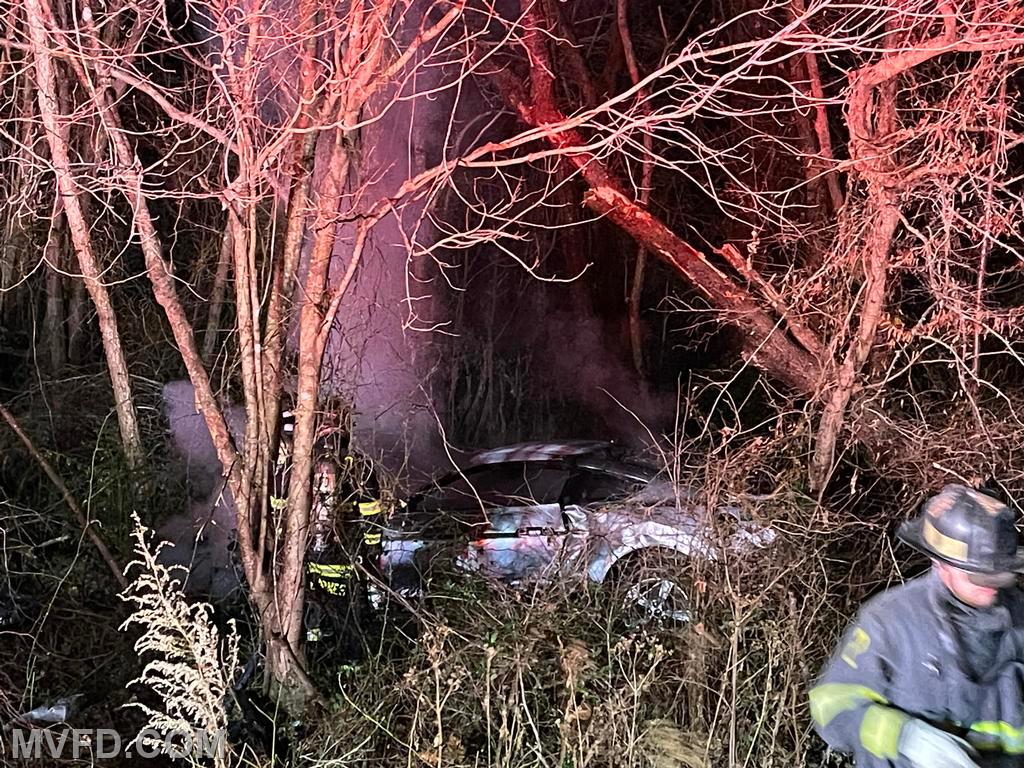 Firefighters operate on Mechanicsville Road 