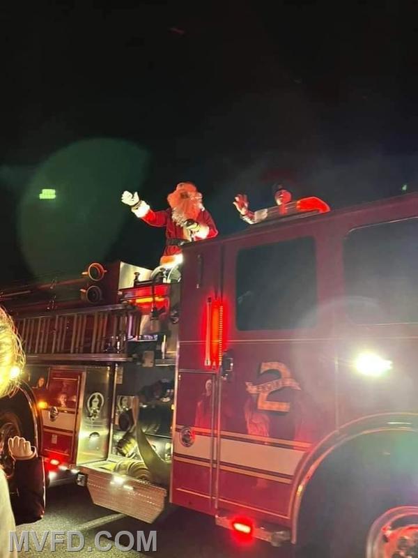 Santa has Returned from His Final Santa Run Mechanicsville VFD