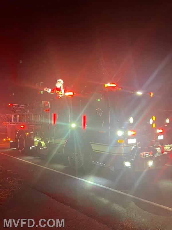 Santa has Returned from His Final Santa Run Mechanicsville VFD
