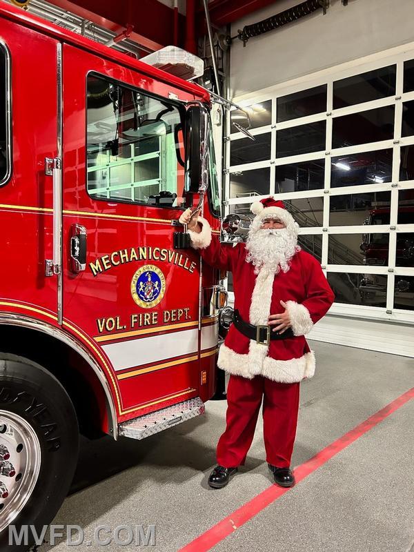 Santa has Returned from His Final Santa Run Mechanicsville VFD