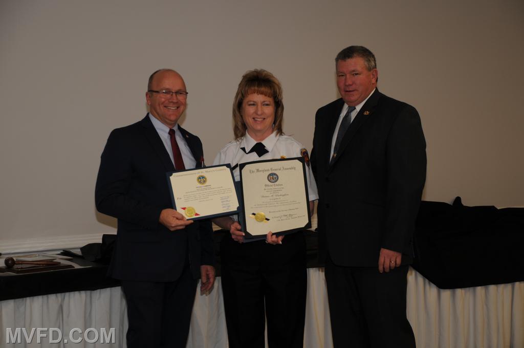 Donna Wockenfuss received recognition for 35 years of service.