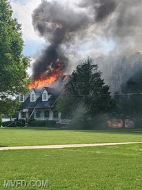 Mechanicsville Volunteers responded to this house fire in Avenue. 