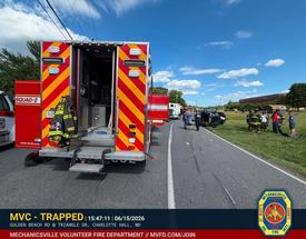One Extricated After Overturn Crash in Charlotte Hall