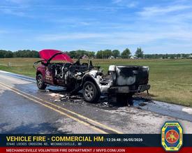 Truck Fire Involving Hazardous Tanks