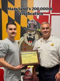 Congratulations are in order for Christopher Alan Rojas of the Mechanicsville Volunteer Fire Department