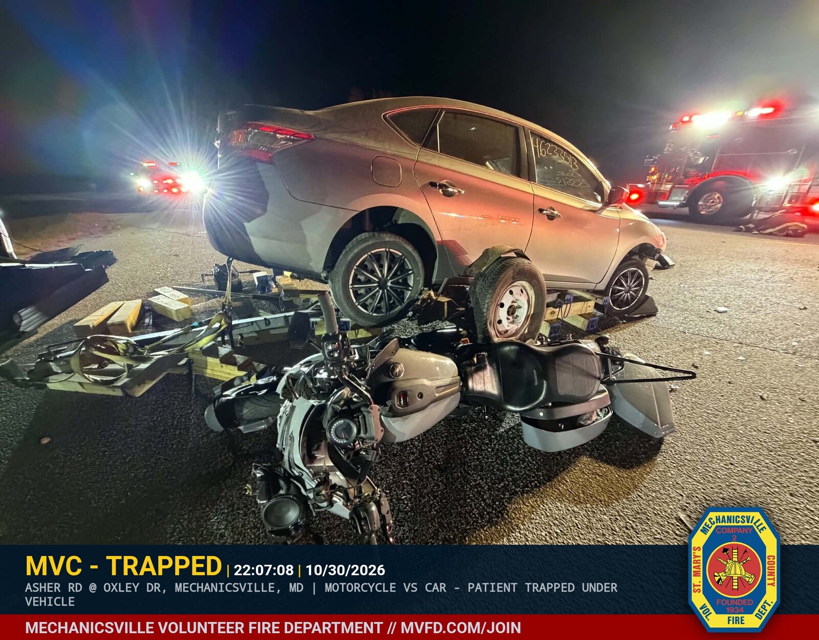 Photo 1 of 5: Motorcyclist Rescued in Mechanicsville