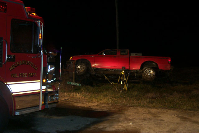 One victim was flown from the scene