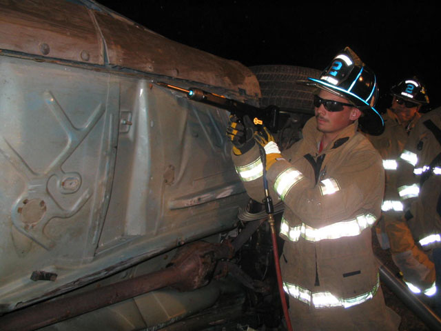 Crews removed the floor plan to gain access to the passenger compartment